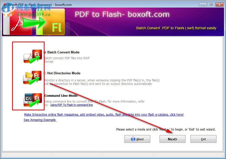 Boxoft PDF to Flash(PDF轉(zhuǎn)Flash工具) 1.0 官方版