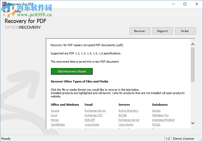 Recovery for PDF(pdf文件修復(fù)工具) 1.2.22190 官方版