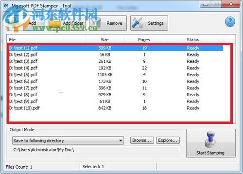 Mgosoft PDF Stamp(PDF加水印工具) 7.2.2 官方版