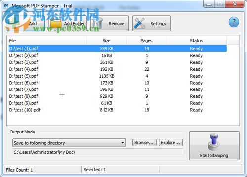 Mgosoft PDF Stamp(PDF加水印工具) 7.2.2 官方版