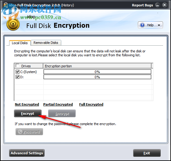 idoo Full Disk Encryption(磁盤加密工具) 2.0.0 官方版