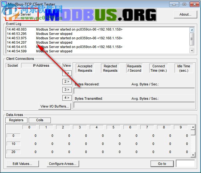 MODBUS-TCP Client Tester(從站仿真軟件) 1.0 官方版