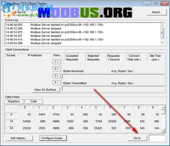 MODBUS-TCP Client Tester(從站仿真軟件) 1.0 官方版