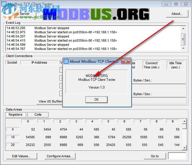 MODBUS-TCP Client Tester(從站仿真軟件) 1.0 官方版