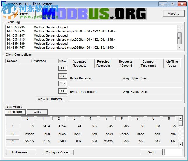 MODBUS-TCP Client Tester(從站仿真軟件) 1.0 官方版