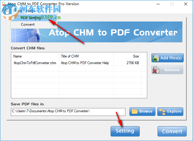 CHM轉(zhuǎn)PDF(Atop CHM to PDF Converter) 2.1 綠色免費版