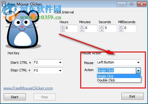 Free Mouse Clicker(鼠標重復點擊軟件) 1.0.0.0 官方綠色版