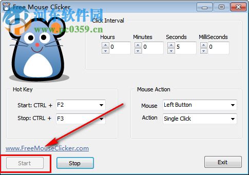 Free Mouse Clicker(鼠標重復點擊軟件) 1.0.0.0 官方綠色版