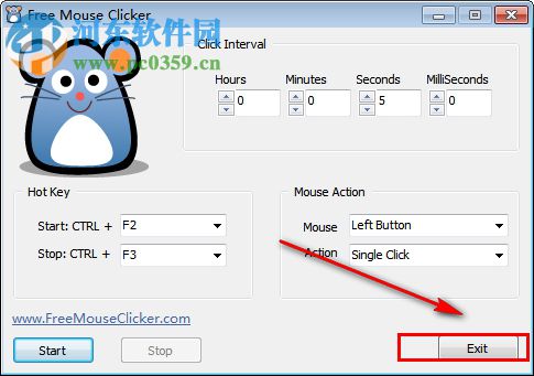 Free Mouse Clicker(鼠標重復點擊軟件) 1.0.0.0 官方綠色版