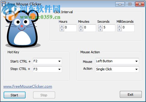 Free Mouse Clicker(鼠標重復點擊軟件) 1.0.0.0 官方綠色版