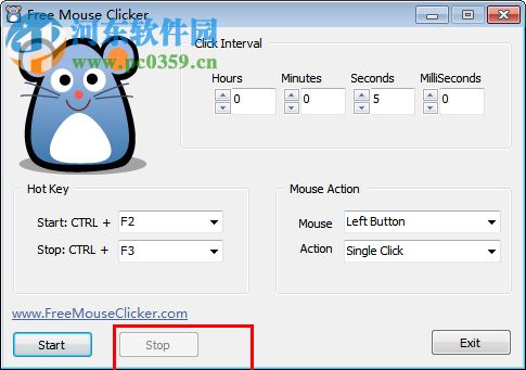 Free Mouse Clicker(鼠標重復點擊軟件) 1.0.0.0 官方綠色版