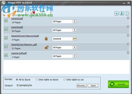 Simpo PDF to Excel(PDF轉(zhuǎn)Excel轉(zhuǎn)換器) 1.5.1.0 官方版