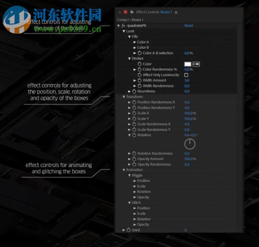 Aescripts quadrateFX(AE矩陣圖形背景生成腳本) 1.0 官方版