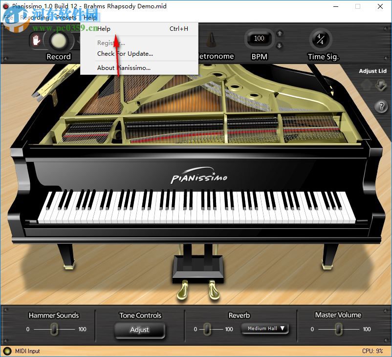 Acoustica Pianissimo(電腦模擬三角鋼琴軟件) 1.013 破解版