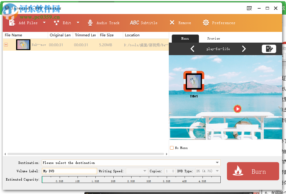 Aiseesoft DVD Creator(DVD刻錄軟件) 5.2.38 免費版