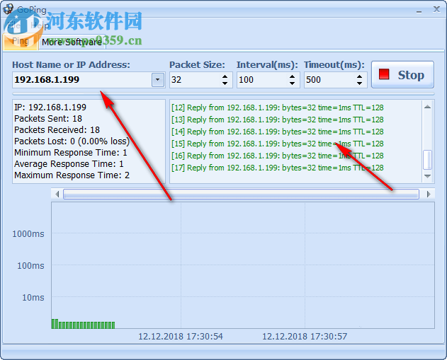 GoPing(圖形化的ping測試工具) 1.0 綠色版