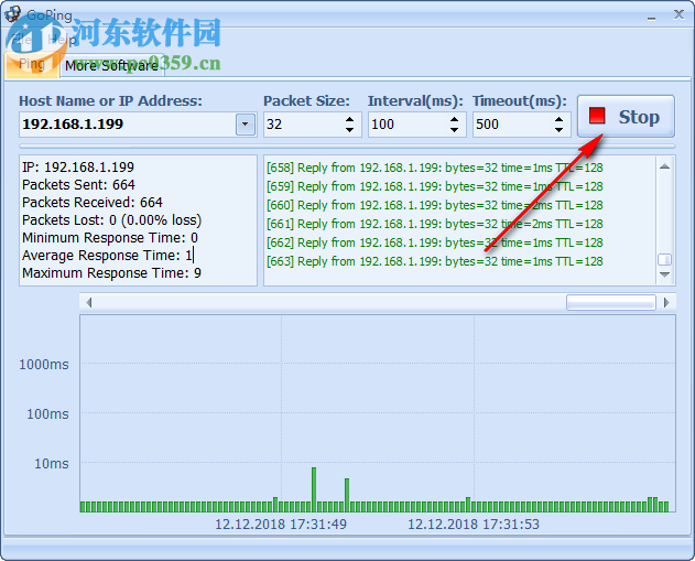 GoPing(圖形化的ping測試工具) 1.0 綠色版