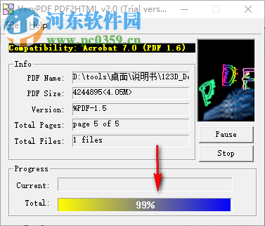 VeryPDF PDF2HTML(PDF到HTML轉(zhuǎn)換器) 2.0 官方版