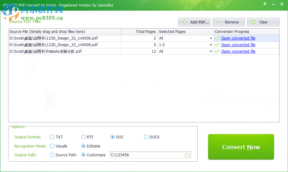 ONEKEY PDF Convert to Word(免費(fèi)<a href=http://www.stslhw.cn/y/pdf2word/ target=_blank class=infotextkey>pdf轉(zhuǎn)word</a>轉(zhuǎn)換器) 4.0 免費(fèi)版