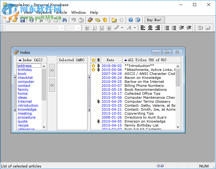 Personal Knowbase(<a href=http://www.stslhw.cn/zt/wbclrj/ target=_blank class=infotextkey>文本處理</a>軟件) 4.1.2 官方版