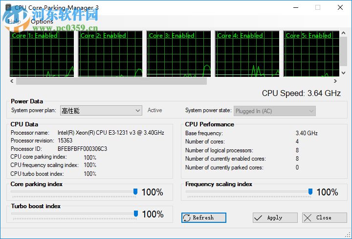 Cpu Core Parking Manager 3(CPU核心掛起調(diào)頻工具) 3.0.1.1 綠色版