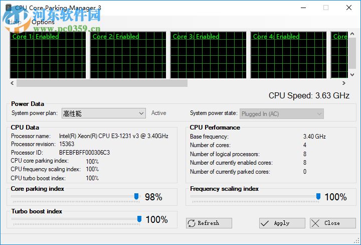 Cpu Core Parking Manager 3(CPU核心掛起調(diào)頻工具) 3.0.1.1 綠色版