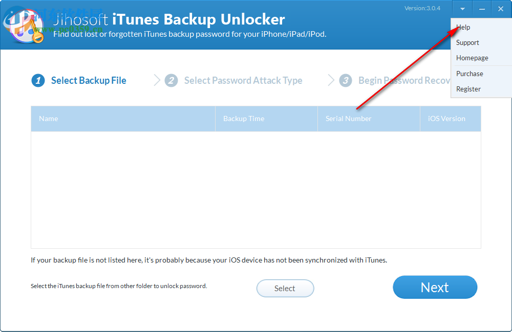 Jihosoft iTunes Backup Unlocker(iTunes備份解鎖器) 3.0.4.0 官方版