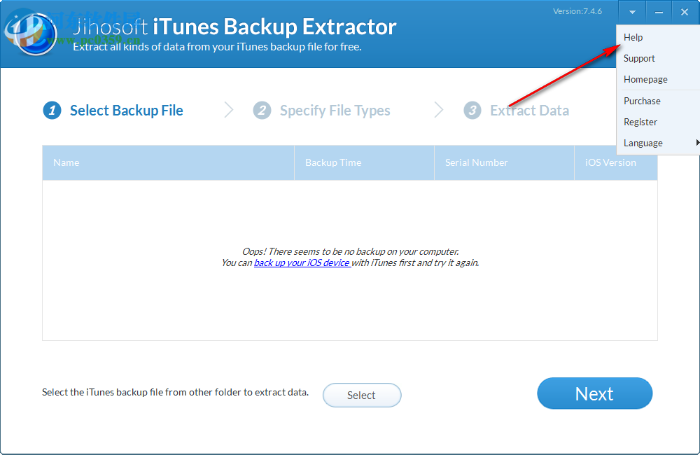 Jihosoft iTunes Backup Extractor(iTunes備份提取器) 7.4.6.0 官方版