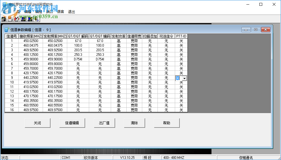 摩托羅拉對講機868寫頻軟件 1.0 官方版