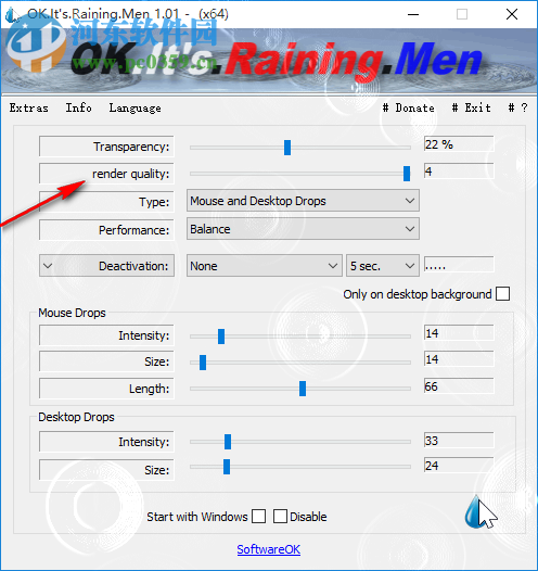 OK.It's.Raining.Men(屏幕雨滴特效工具) 1.02 綠色版