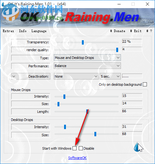 OK.It's.Raining.Men(屏幕雨滴特效工具) 1.02 綠色版