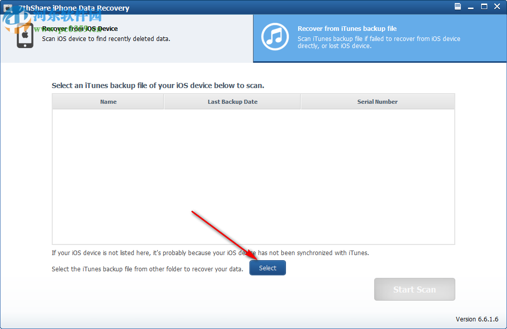 7thShare iPhone Data Recovery(蘋果數(shù)據(jù)恢復軟件) 6.6.1.6 官方版