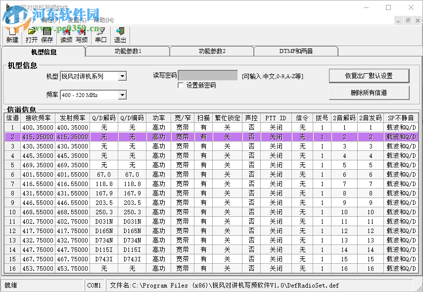 銳風(fēng)對講機寫頻軟件 1.0 官方版