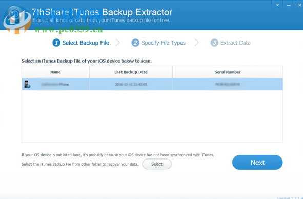 7thShare iTunes Backup Extractor 2.8.8.8 官方版