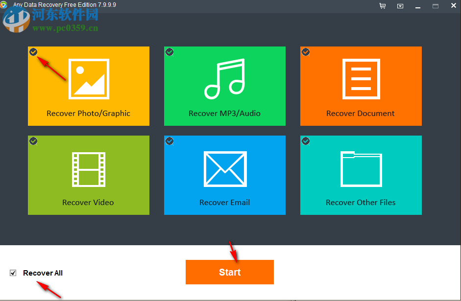 Any Data Recovery Free Edition(全能數(shù)據(jù)恢復(fù)軟件) 7.9.9.9 官方版