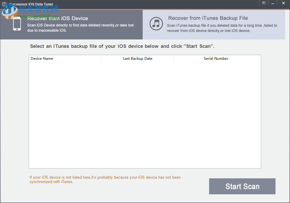 Cocosenor iOS Data Tuner(iOS設(shè)備數(shù)據(jù)恢復(fù)工具) 3.1.0 官方版