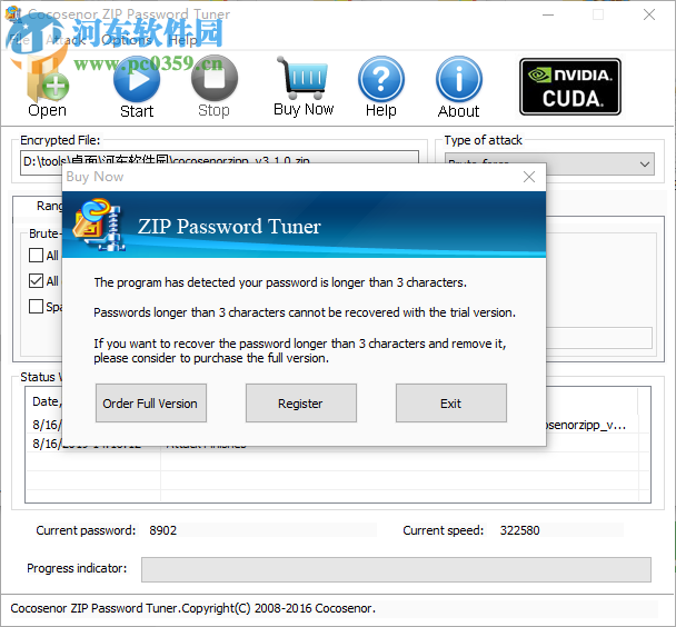 Cocosenor ZIP Password Tuner(zip密碼恢復(fù)工具) 3.1.0 官方版