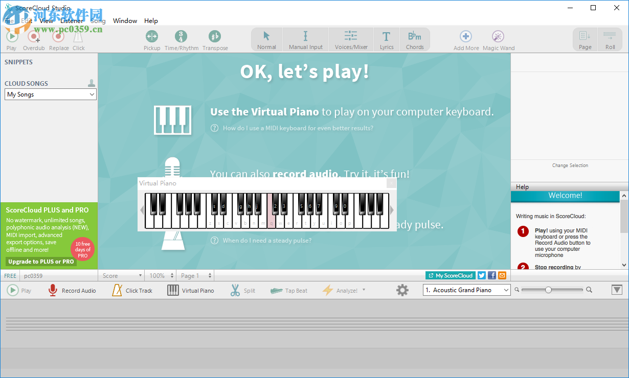ScoreCloud(聽聲作曲軟件) 4.3.2 官方版