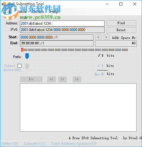 IPV6子網(wǎng)掩碼計(jì)算器(IPv6 Subnetting Tool) 1.9.0.2 免費(fèi)版