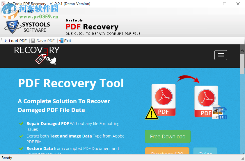 SysTools PDF Recovery(PDF修復軟件) 1.0.0.1 官方版