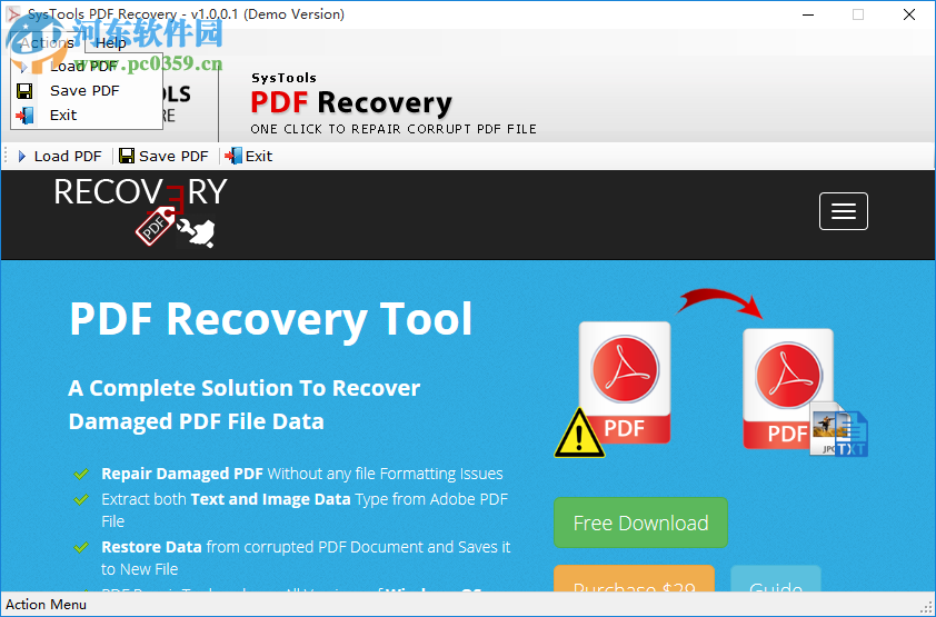 SysTools PDF Recovery(PDF修復軟件) 1.0.0.1 官方版