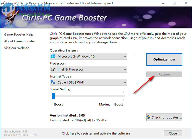 Chris-PC Game Booster(游戲性能提升軟件) 5.05 免費版