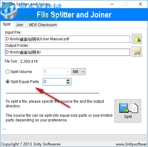 File Splitter and Joiner(文件分割合并工具)