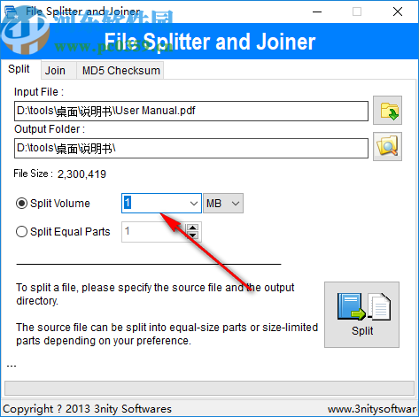 File Splitter and Joiner(文件分割合并工具)