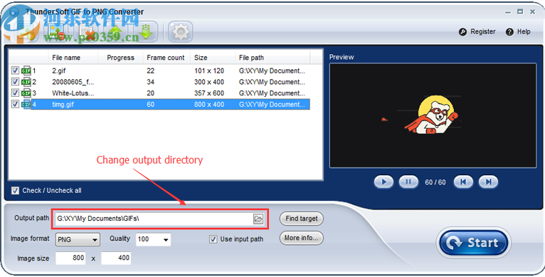 ThunderSoft GIF to PNG Converter(GIF轉(zhuǎn)PNG軟件)