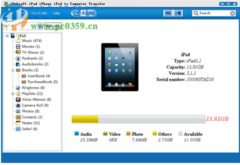 iPubsoft iPad iPhone iPod to Computer Transfer