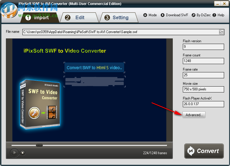 iPixSoft SWF to AVI Converter(SWF到AVI轉(zhuǎn)換器)