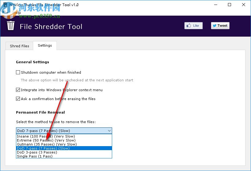 輕量級(jí)文件粉碎工具(NoVirusThanks File Shredder Tool)