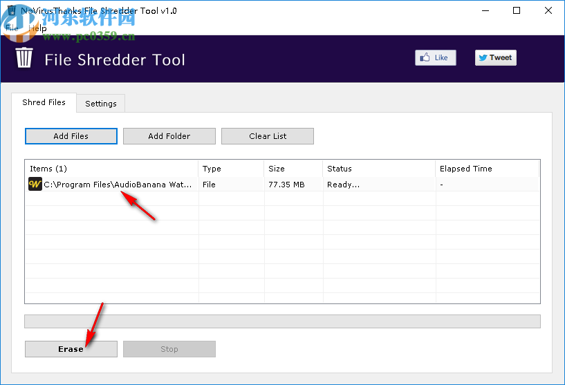 輕量級(jí)文件粉碎工具(NoVirusThanks File Shredder Tool)