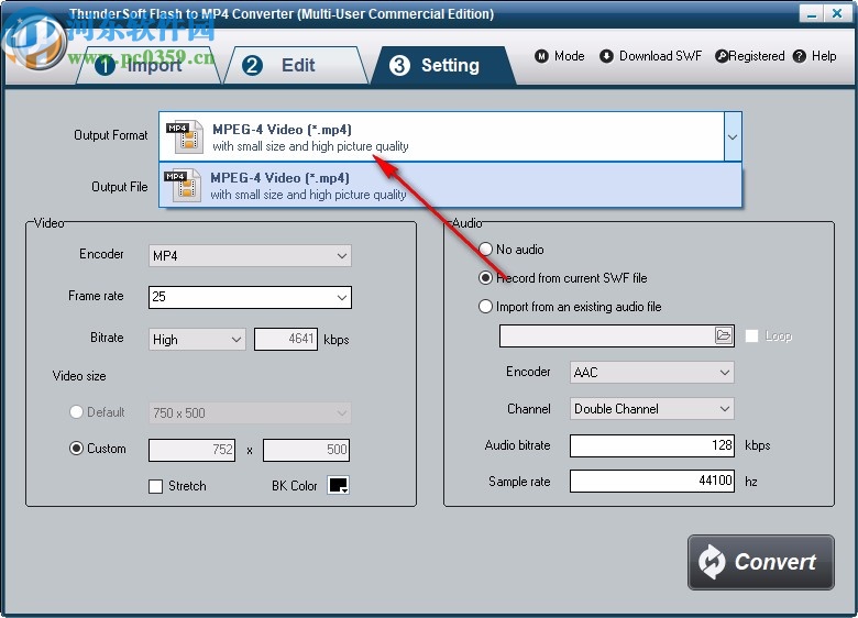 ThunderSoft Flash to MP4 Converter